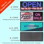 Led Signs Scrolling Programmable, Digital Display Screen Outdoor Waterproof, Customed Electronic Message Board ,for Advertising Public Business Store Restaurant Window P6 40''x17'' ,High Brightness Full Color