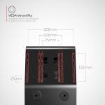 CTA Sleek Floor Stand Kiosk for Monitors – Floor Stand with Printer Slot 15" to 32" up to 60lbs - for Check-in & POS Stations & More - Black (ADD-LDSLEEK)