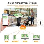 JPIYEIC 32 inch Touch Screen Kiosk, LCD Screen Digital Signage Kiosk, K-Style Stand Digital Signage Display, Interactive Display for Mall Navigation/Self-Ordering/Advertising/Retail Store