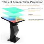 JPIYEIC 32 inch Touch Screen Kiosk, LCD Screen Digital Signage Kiosk, K-Style Stand Digital Signage Display, Interactive Display for Mall Navigation/Self-Ordering/Advertising/Retail Store