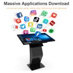 JPIYEIC 32 inch Touch Screen Kiosk, LCD Screen Digital Signage Kiosk, K-Style Stand Digital Signage Display, Interactive Display for Mall Navigation/Self-Ordering/Advertising/Retail Store