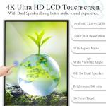 KEINONE 43" 4K LCD Touchscreen Digital Signage Display, Indoor Floor Standing Advertising Kiosk, Commercial Digital Signage Kiosk with Auto AD Box, USB WiFi Bluetooth Input, 4+32GB Android 12.0 Black