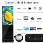 KEINONE 43" 4K LCD Touchscreen Digital Signage Display, Indoor Floor Standing Advertising Kiosk, Commercial Digital Signage Kiosk with Auto AD Box, USB WiFi Bluetooth Input, 4+32GB Android 12.0 Black