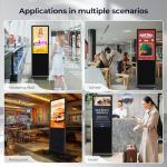 JASZDOT 32/43/55/65 Inch Digital Signage Display, LCD Screen Advertising Display Kiosk Interactive Totem Floor Standing Auto AD Player with USB/HDMI/WiFi Android OS (32'' Touch Screen)