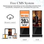 KEINONE 43" 4K LCD Touchscreen Digital Signage Display, Indoor Floor Standing Advertising Kiosk, Commercial Digital Signage Kiosk with Auto AD Box, USB WiFi Bluetooth Input, 4+32GB Android 12.0 Black