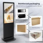 JASZDOT 32/43/55/65 Inch Digital Signage Display, LCD Screen Advertising Display Kiosk Interactive Totem Floor Standing Auto AD Player with USB/HDMI/WiFi Android OS (32'' Touch Screen)