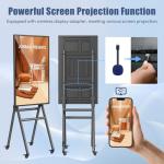 QIXZOCV MWE 43 Inch Mobile Digital Signage Display Touchscreen Kiosk with Flight Case, Portable LCD Screen with Screen Mirroring App Publishing, Advertising Display Poster, Android OS