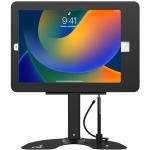 CTA Digital Dual Kiosk Stand – CTA Dual Security Kiosk Stand with Locking Case, Cable, and 360-Degree Rotating Base – Compatible with iPad 7th/ 8th/ 9th Gen 10.2-inch, iPad Air 4, (PAD-ASKB10) – Black
