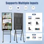 QIXZOCV MWE 43 Inch Mobile Digital Signage Display Touchscreen Kiosk with Flight Case, Portable LCD Screen with Screen Mirroring App Publishing, Advertising Display Poster, Android OS