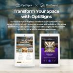 OptiSigns OptiKiosk 10 - Countertop Digital Signage Kiosk, 10.1" HD Touchscreen Display with Wi-Fi, Ethernet & Bluetooth, Software, Optional Background Music