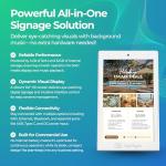 OptiSigns OptiKiosk 10 - Countertop Digital Signage Kiosk, 10.1" HD Touchscreen Display with Wi-Fi, Ethernet & Bluetooth, Software, Optional Background Music