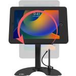 CTA Digital Dual Kiosk Stand – CTA Dual Security Kiosk Stand with Locking Case, Cable, and 360-Degree Rotating Base – Compatible with iPad 7th/ 8th/ 9th Gen 10.2-inch, iPad Air 4, (PAD-ASKB10) – Black