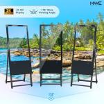 JIYANG 32 Inch Indoor Digital Signage Display,Floor Standing Advertising Digital Kiosk with Wheels,Portable LCD Poster Totem Support HDMI Input,Split Screen,Timed Open/Off,Android System