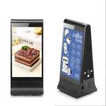 Digital Signage Display for Tabletop ,Interactive Digital Signage with Double 8 inch LCD Touch Screen and WIFI Connected,Rechargeable 23200mAh Battery,Portable Advertising Kiosk for Restaurants,Bar, Hotel ,Cafe (Black)