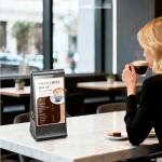 Digital Signage Display for Tabletop ,Interactive Digital Signage with Double 8 inch LCD Touch Screen and WIFI Connected,Rechargeable 23200mAh Battery,Portable Advertising Kiosk for Restaurants,Bar, Hotel ,Cafe (Black)