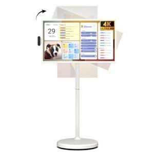 ApoloSign 32'' UHD 4K Smart Portable TV 2nd Gen, 16(8+8) GB RAM+256GB, Android 15, EDLA-Certified, Portable Touch Screen Monitor, Built-in 15000mAh Battery, Full Swivel Rotation, Voice Remote Control