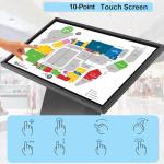 JPIYEIC 32 inch Touch Screen Kiosk, LCD Screen Self Service Kiosk, K-Style Stand Inquiry Machine, Interactive Display for Mall Navigation/Self-Ordering/Advertising/Retail Store