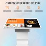 JPIYEIC 32 inch Touch Screen Kiosk, LCD Screen Self Service Kiosk, K-Style Stand Inquiry Machine, Interactive Display for Mall Navigation/Self-Ordering/Advertising/Retail Store