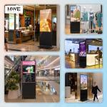 MWE 37 Inch Touchscreen Kiosk, Indoor Floor Standing Digital Signage Displays, Advertising Display LCD Totem with Custom Service, Interactive Display Poster Android System with Auto Media Player