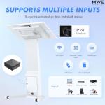 MWE 32 Inch Touch-screen Self Service Kiosk, Floor Standing Digital Signage Display, FHD Information Kiosk, 2 Speakers, Interactive Display for Mall Navigation/Self-Ordering/Advertising/Retail Store