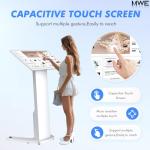 MWE 32 Inch Touch-screen Self Service Kiosk, Floor Standing Digital Signage Display, FHD Information Kiosk, 2 Speakers, Interactive Display for Mall Navigation/Self-Ordering/Advertising/Retail Store
