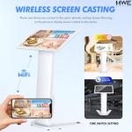 MWE 32 Inch Touch-screen Self Service Kiosk, Floor Standing Digital Signage Display, FHD Information Kiosk, 2 Speakers, Interactive Display for Mall Navigation/Self-Ordering/Advertising/Retail Store