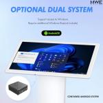 MWE 32 Inch Touch-screen Self Service Kiosk, Floor Standing Digital Signage Display, FHD Information Kiosk, 2 Speakers, Interactive Display for Mall Navigation/Self-Ordering/Advertising/Retail Store