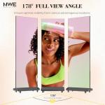 P1.86 GOB Spliceable LED Poster Screen with Flight Case, Foldable LED Digital Signage Advertising Display Kiosk with Publishing System, Portable Digital Poster for Events and Rentals (2 Panels), Black