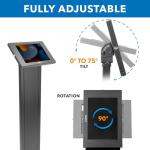 Universal Tablet Floor Stand Kiosk with Anti-Theft Locking