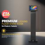 CTA Locking Floor Stand for Various Tablets - Black