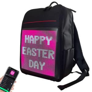Smart Bluetooth LED Backpack with Colorful LED Panel