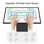 JPIYEIC 32 inch Touch Screen Kiosk, LCD Screen Digital Signage Kiosk, K-Style Stand Digital Signage Display, Interactive Display for Mall Navigation/Self-Ordering/Advertising/Retail Store