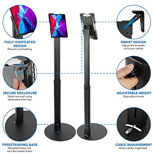 Universal Tablet Floor Kiosk for Business - Black