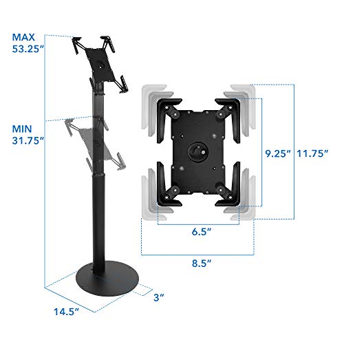Universal Tablet Floor Kiosk for Business - Black