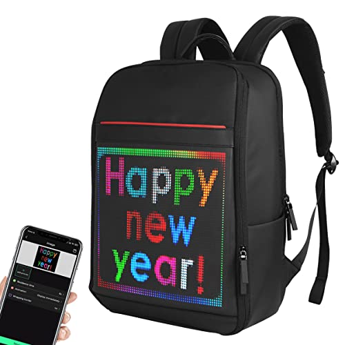 Smart Bluetooth LED Backpack with Colorful LED Panel