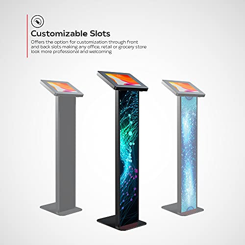 Premium customizable floor stand for iPad Air, iPad Pro, Surface Go, Galaxy Tab S5E