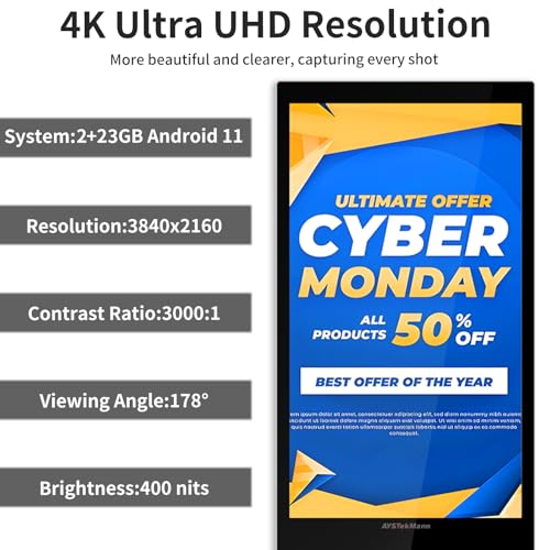 55" 4K LCD Digital Signage Touchscreen Kiosk