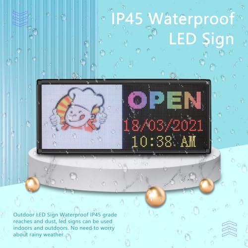 Large Outdoor RGB WiFi LED Sign for Business Store