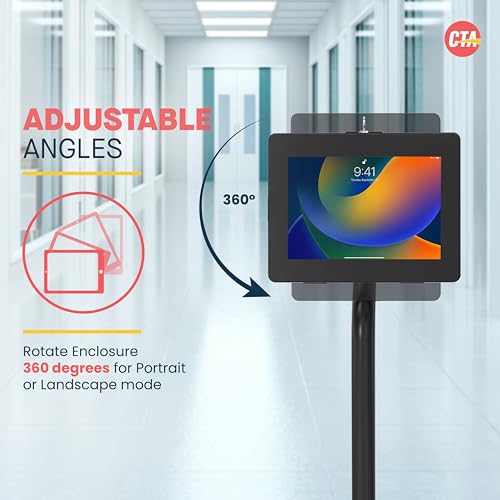 CTA Premium Height-Adjustable Security Kiosk for Tablets