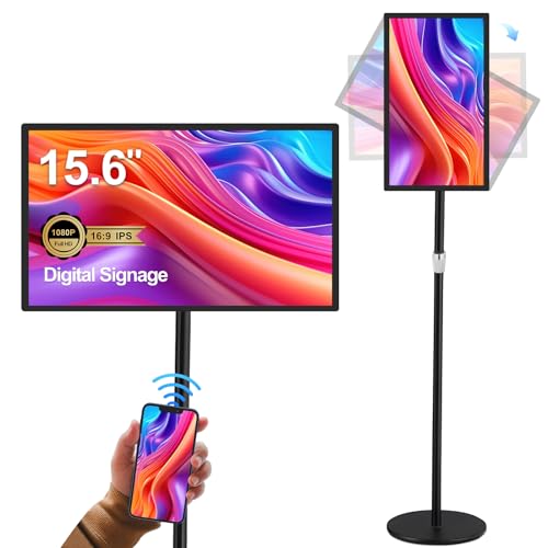 15.6'' Interactive LCD Digital Signage Kiosk, 5G WiFi
