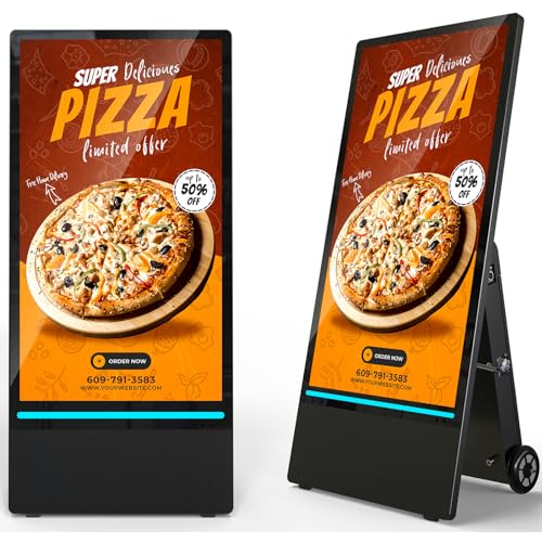 43" Outdoor Rechargeable Digital Signage Display: 4K UHD