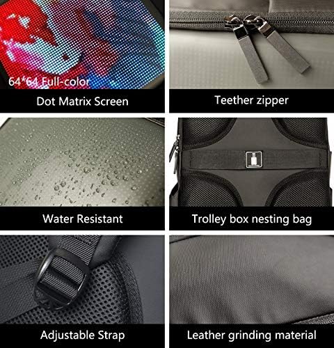 Smart Bluetooth LED Backpack with Colorful LED Panel
