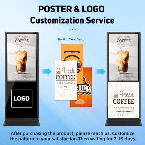 55" Indoor Digital Signage Touchscreen Kiosk Android OS