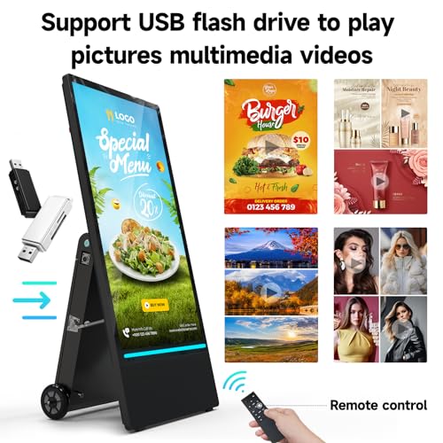 43" Outdoor Rechargeable Digital Signage Display: 4K UHD