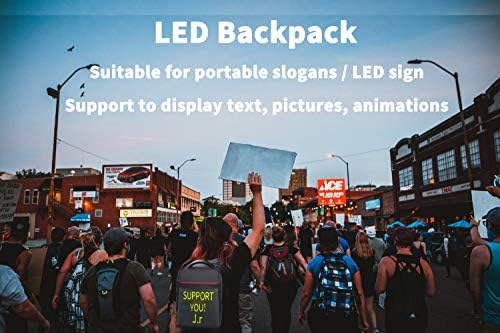Smart Bluetooth LED Backpack with Colorful LED Panel
