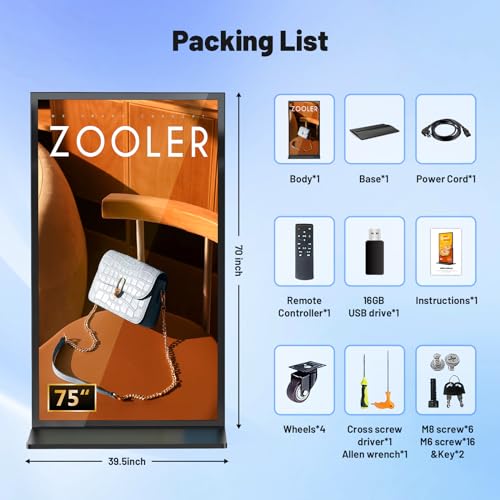 75" Indoor Floor Stand Digital Signage Interactive Kiosk