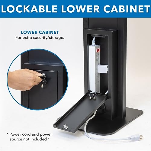 Universal Tablet Floor Stand Kiosk with Anti-Theft Locking