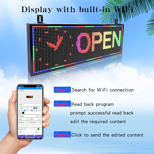 Bright P10 LED Digital Sign with WiFi Control