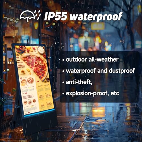 43" Outdoor Rechargeable Digital Signage Display: 4K UHD