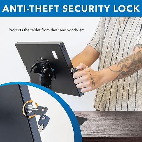 Mount-It! Anti-Theft Tablet Kiosk with Freestanding Base